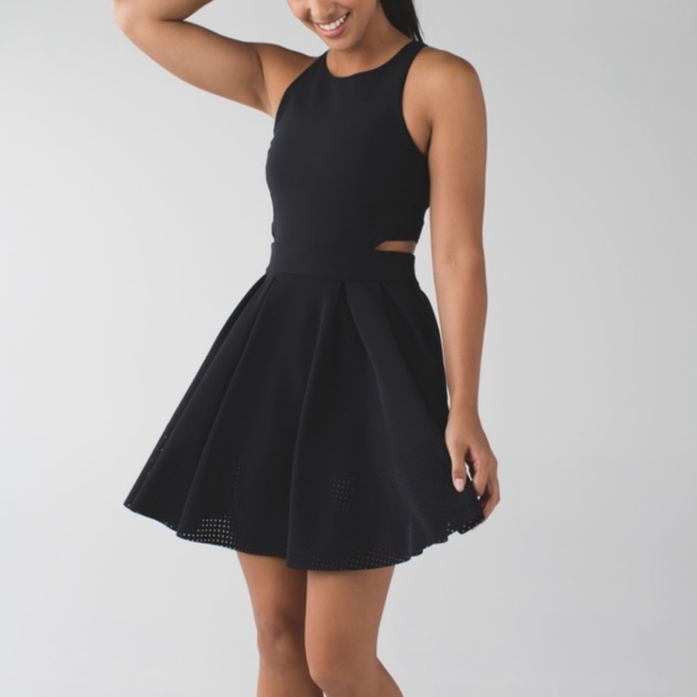 Lululemon Away Dress Perforated cut out flare